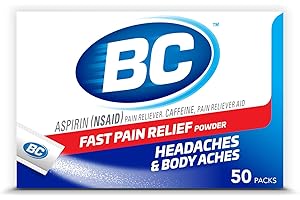 Clearsol BC Powder (Aspirin & Caffeine) for Fast Pain Relief, 50 Count