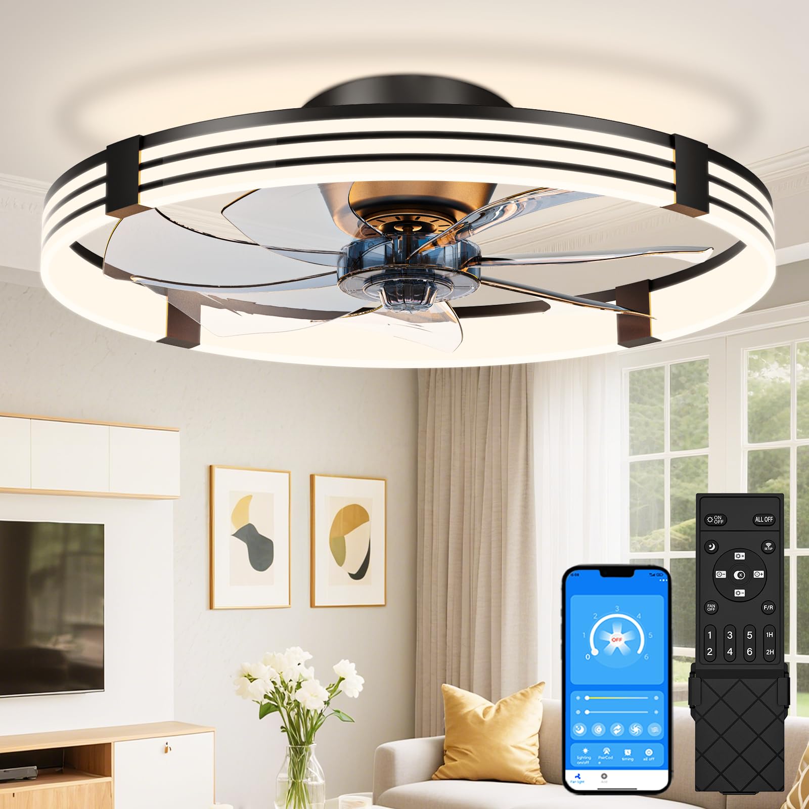 Photo 1 of VOLISUN 24-inch Smart Ceiling Fan with Light