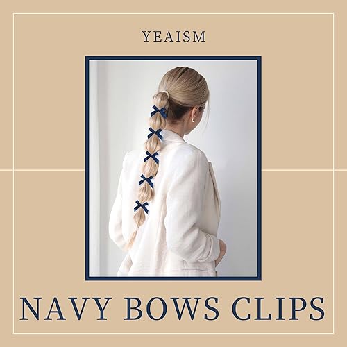 Vista 21 de 30 piezas de pinzas para el cabello con lazo de raso rosa, accesorios para el cabello con lazo de raso mini, lindos lazos para el cabello, barretas