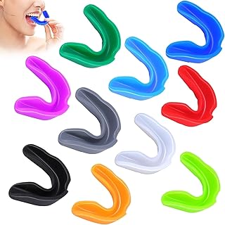 EOGRFW 10 Pieces Sport Mouth Guards,Mouth Protection Athletic Mouth Guard for Kids,Soft Youth Mouthguard,No Boiling Requir...