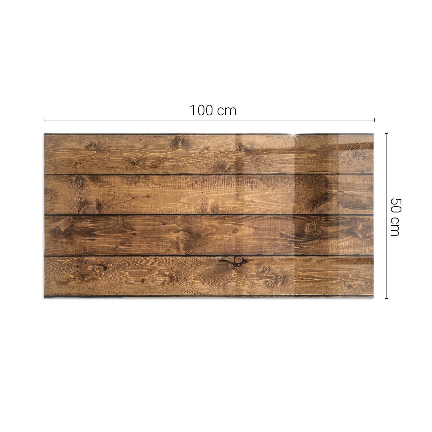 Piastra per Camino di Vetro Temperato 100x50 cm Resistente a Scintille e Graffi Protezione del Pavimento dal Calore Premium Design Elegante e Sicuro - Tavola di legno con venature