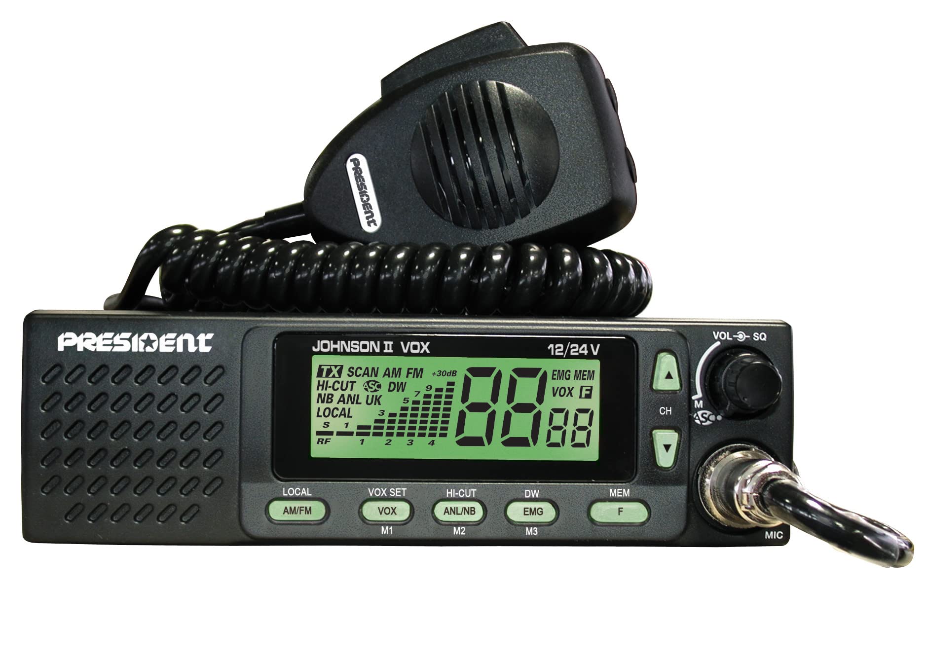 President Radio CB Johnson II asc - 40 cannaux am/FM - multinormes