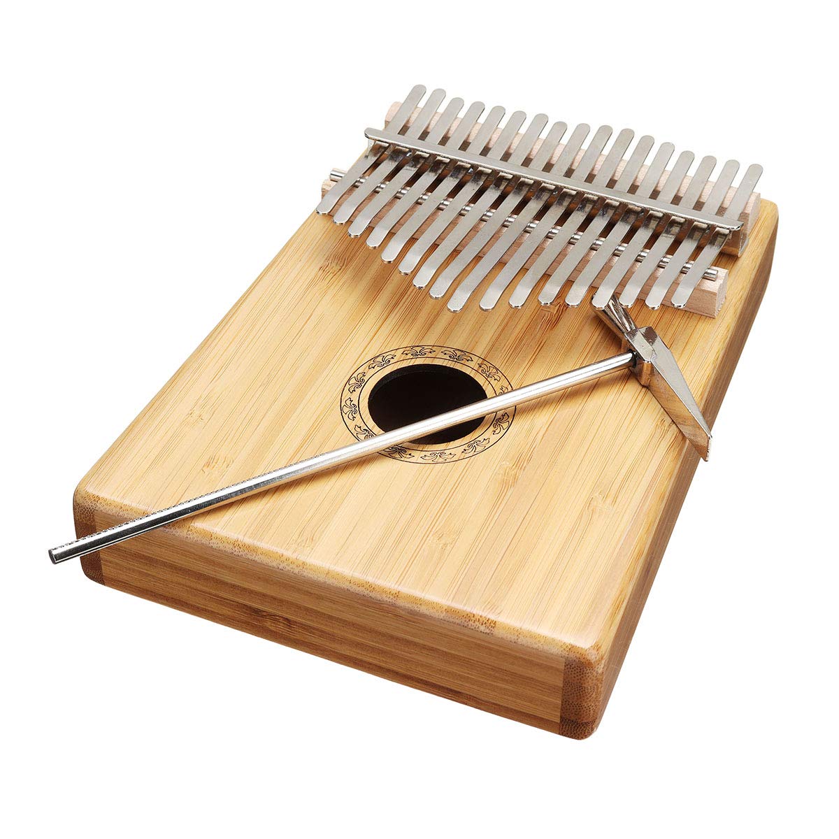 VIDOO 17 Touches Bambou inch Piano Percussion Doigt Kalimba avec Marteau d'accord