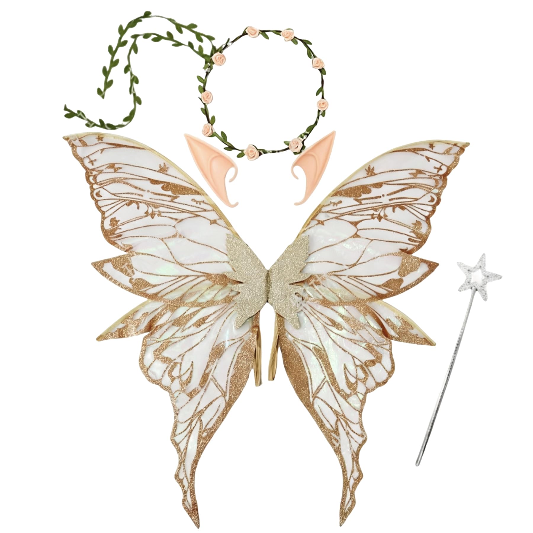 ALKAHE Fairy Wings for Adult Women 4 Pcs Butterfly Costume Cosplay — image 1