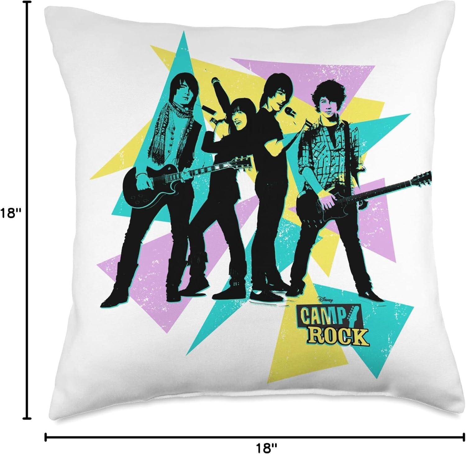 Disney Channel Camp Rock Mitchie Torres and Connect 3 Throw Pillow