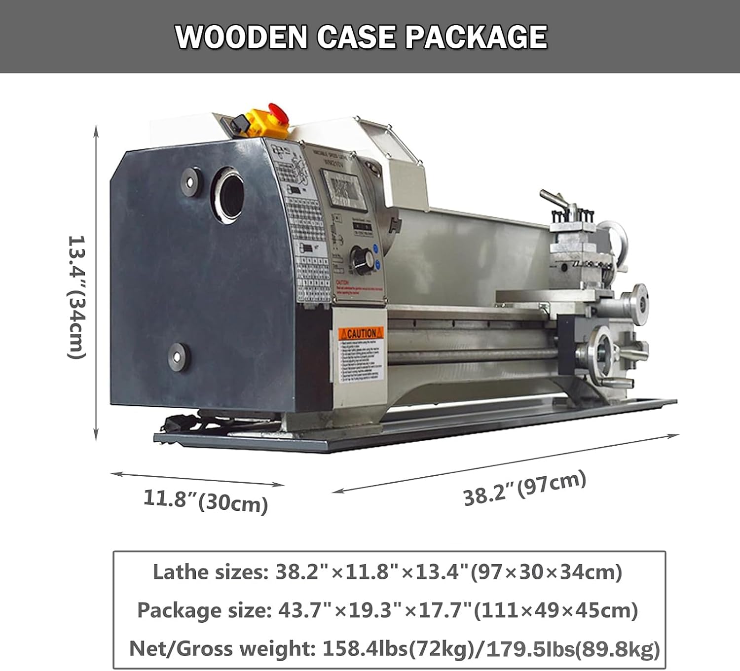 INTSUPERMAI Mini Metal Lathe 8"× 24" Precision Benchtop Metal Lathe Hobby DIY Metal Lathe Wood Plastic Lathe 1100W Brushless Motor Metal Turning Machine 110V