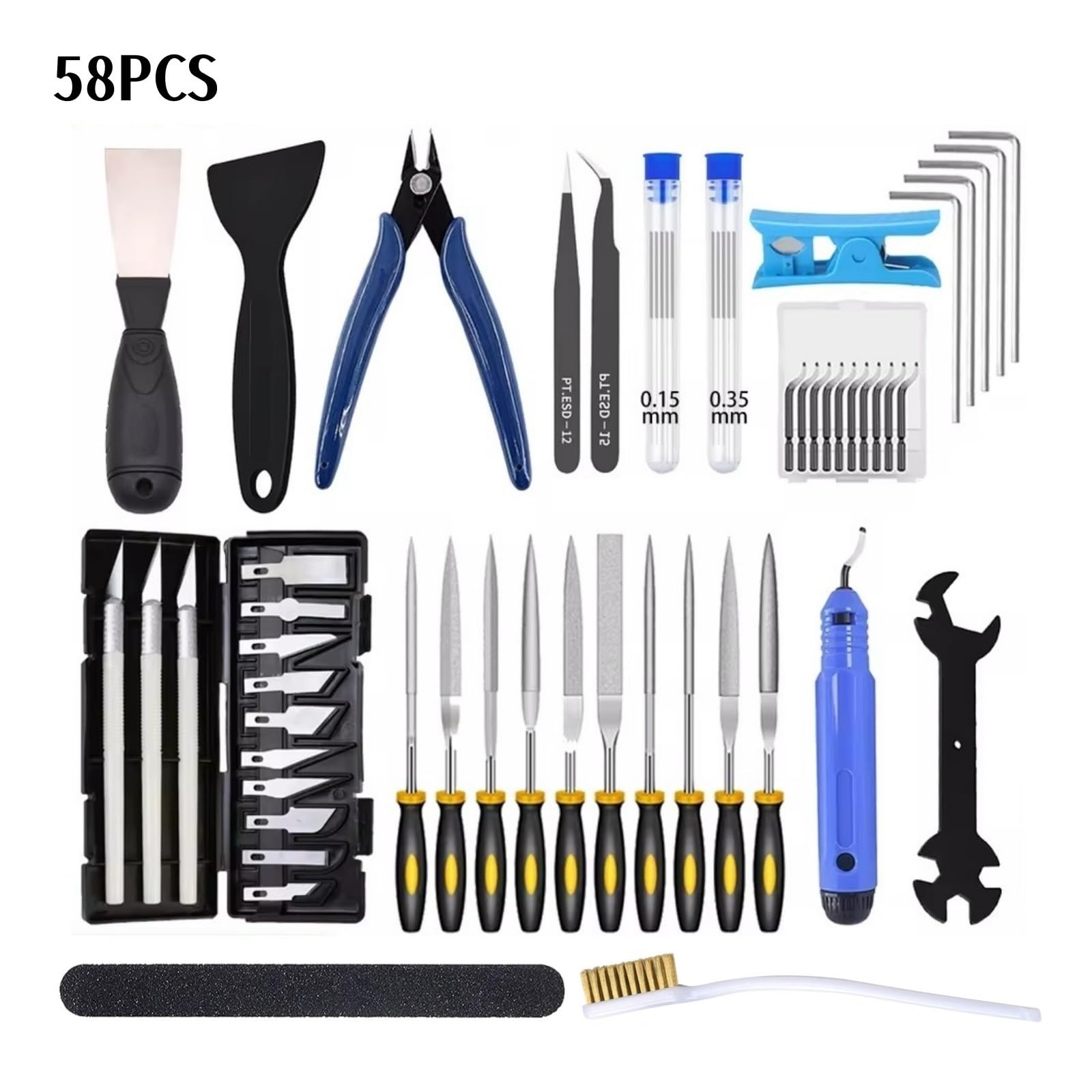 Kit d'outils d'imprimante 3D for nettoyeur de buses, pincettes, outils gravure for l'entretien(Flush Cutter)