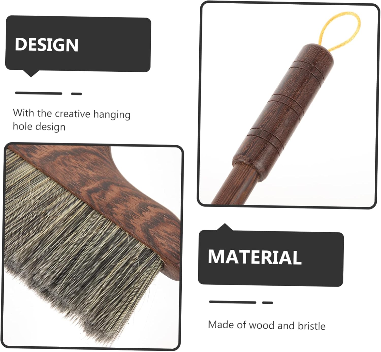 Ipetboom Kitchen Heavy Duty Broom Handle Bristle Sweeping Tool for Home Cleaning Dust Removal and Pet Hair and Easy to Install for Indoor and Outdoor Use