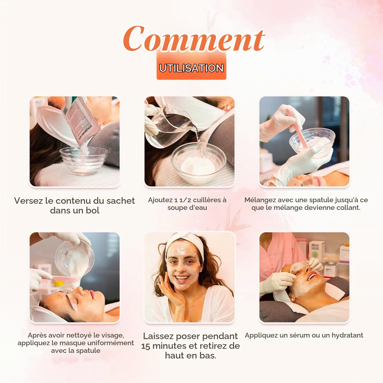 BRÜUN Jelly Mask Jar 24k Gold Mandelic AC Peel-Off Face Care Rubber Mask | 23 fl oz Skin Care Moisturizing Gel Mask Jar Spa Set