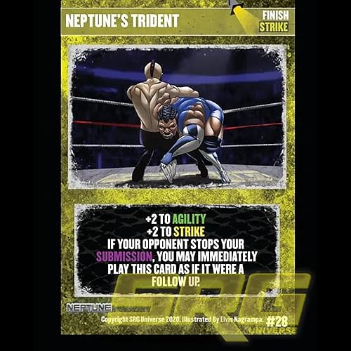 Miniatura 3 de GTS Distribution Supershow Cosmic Crusader Neptune - Juego de cartas y dados de lucha libre. Baraja de estructura SRG. Edades 12+, 2-6 jugadores,