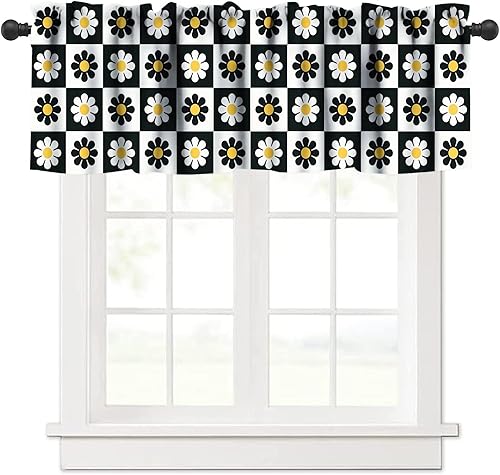 Miniatura 15 de Cenefa de cortina de cocina con diseño de arcoíris retro de los años 60 y 70, diseño de dibujos animados, estilo bohemio, floral, estilo bohemio,