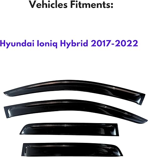 Miniatura 361 de KPY Moldura deflectora de viento con protección contra la lluvia compatible con Mazda CX-3 2016-2021 (CX3), 4 unidades, para ventana lateral