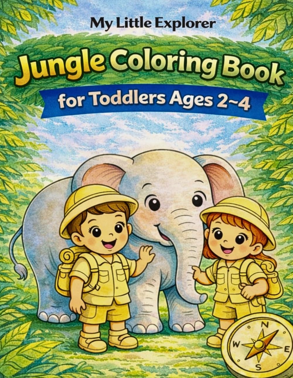 Jungle Coloring Book for Toddlers Ages 2–4: Easy and Fun Jungle Animals Coloring Book for Boys and Girls