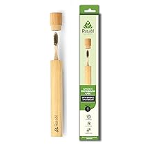 Rusabl Organic Bamboo manual Toothbrush with Bamboo Case