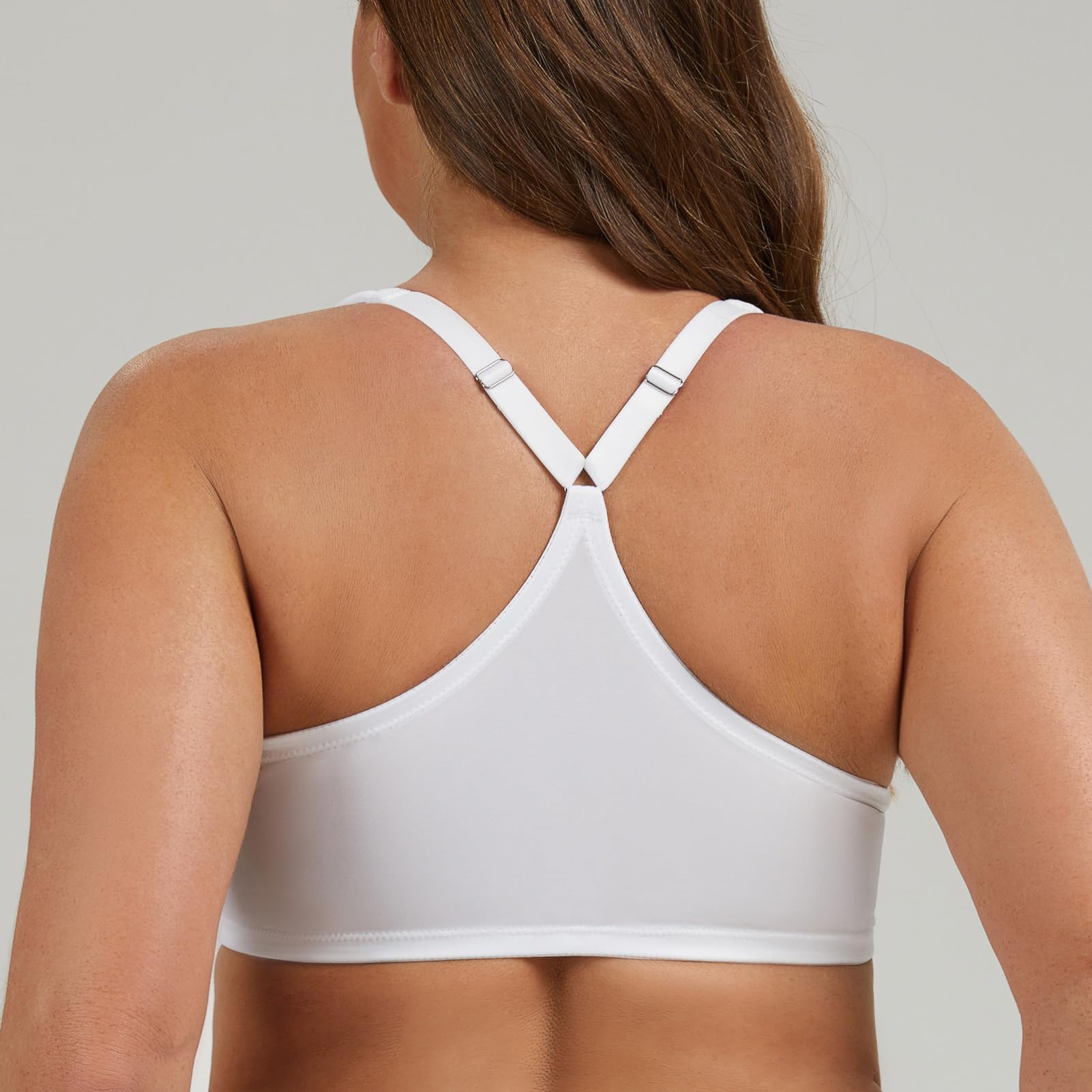 MELENECA Femmes Dos Nageur Fermeture sur Le Devant Soutien-Gorge Plongeant Non rembourré Couverture complète sans Coutures A Armatures
