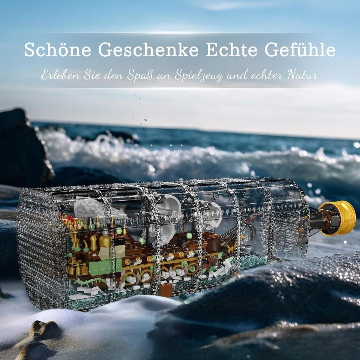 Mould King Flying Dutchman Schiff in Flasche 10067