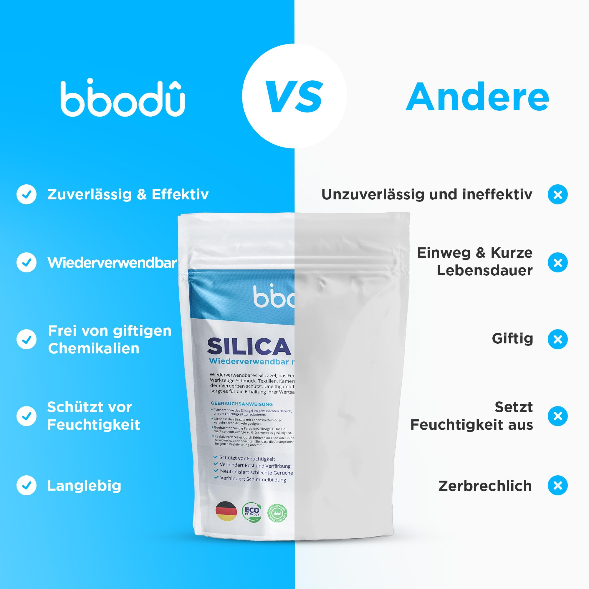 Silica Gel Orange 1KG + 10 Beutel | Silica Kugeln Wiederverwendbar mit Sättigungsindikator | Ideal für Schränke, Schubladen und Elektronik