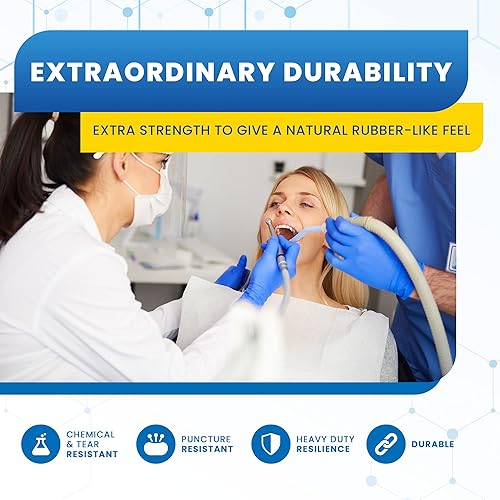 Miniatura 6 de Guantes desechables de nitrilo  Guantes desechables de cocina y limpieza, sin látex y sin polvo, paquete de 100 unidades