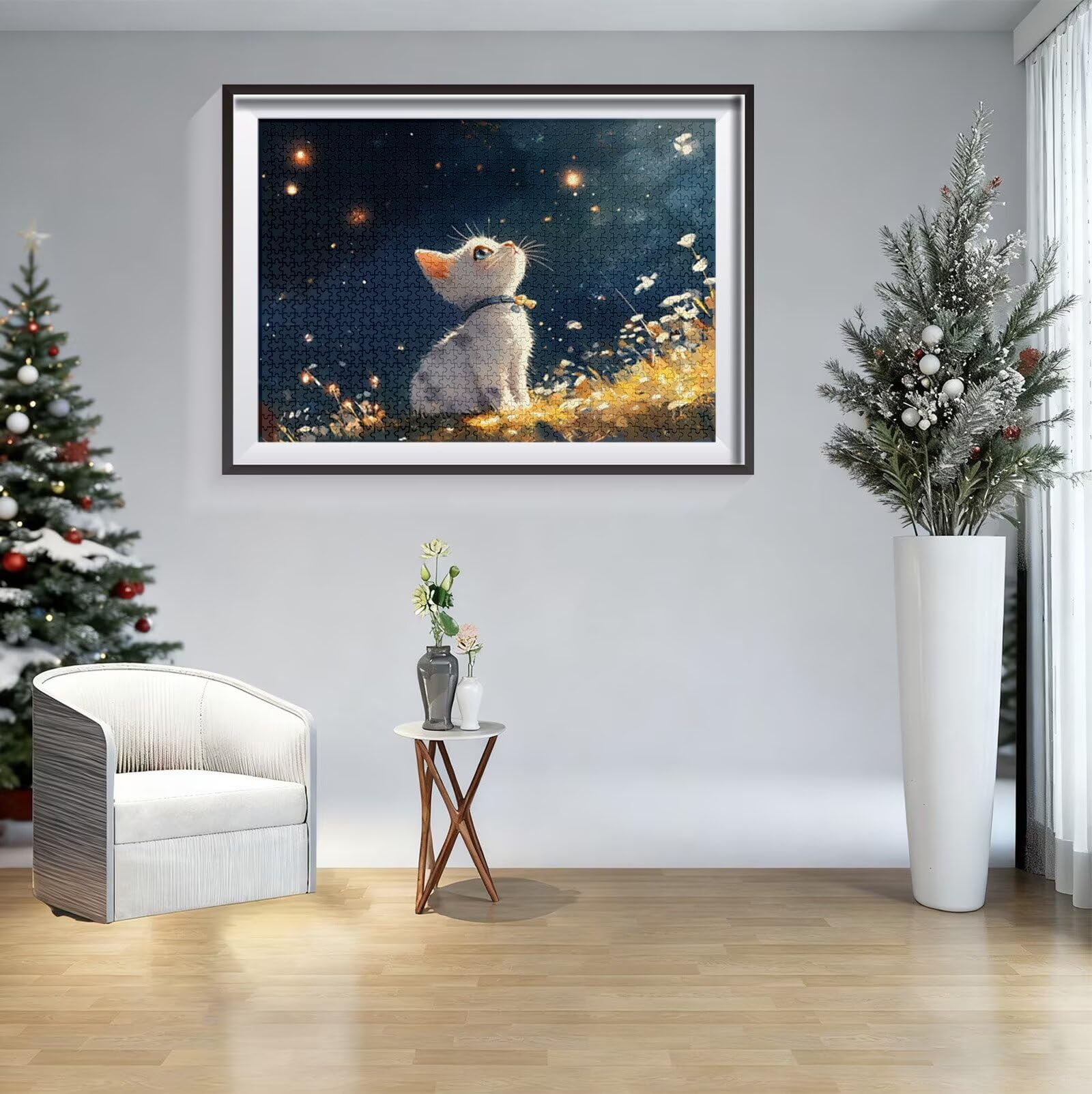 Puzzle 4000 Pièces Fleur, Puzzle 4000 Pièces Adultes et Enfants, Puzzles Bois avec Une Boîte d'emballage Exquise, Jeu Éducatif Puzzles Chat, Noël Decoration Maison, Cadeau Femme, Cadeau Homme H-1430