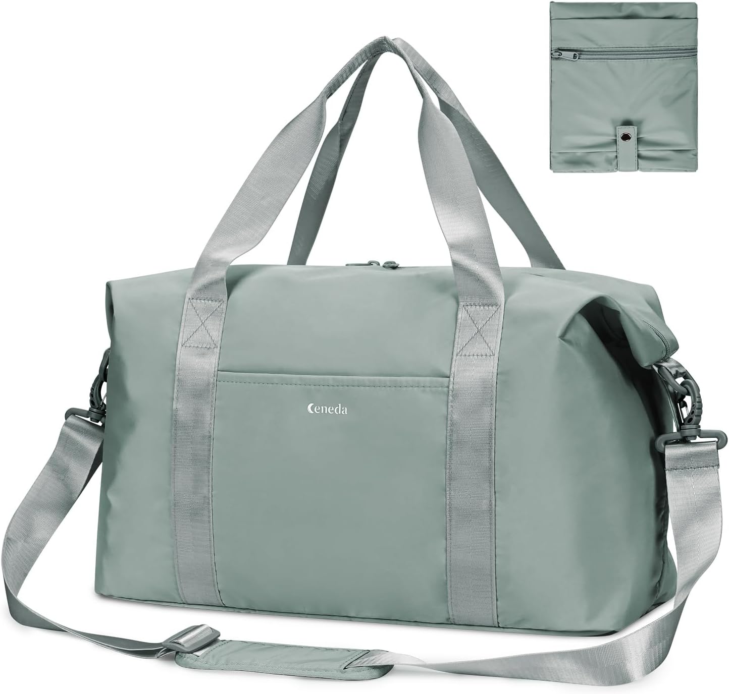 for Easyjet Airlines 45x36x20 Cabin Bag Foldable Travel Duffel Bag Underseat Carry-on Luggage Weekender Overnight Bag for Women and Men 30L (Celadon)