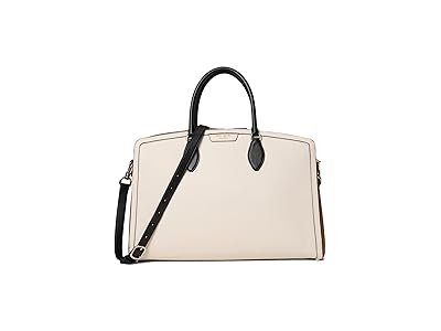 Kate Spade New York Hudson Colorblocked Pebbled Leather Commuter Laptop Bag Weekender/Overnight Luggage Parchment