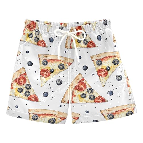 vvfelixl Margherita Pizza Boys Swim Trunks Toddler Swimsuit Boy Swim