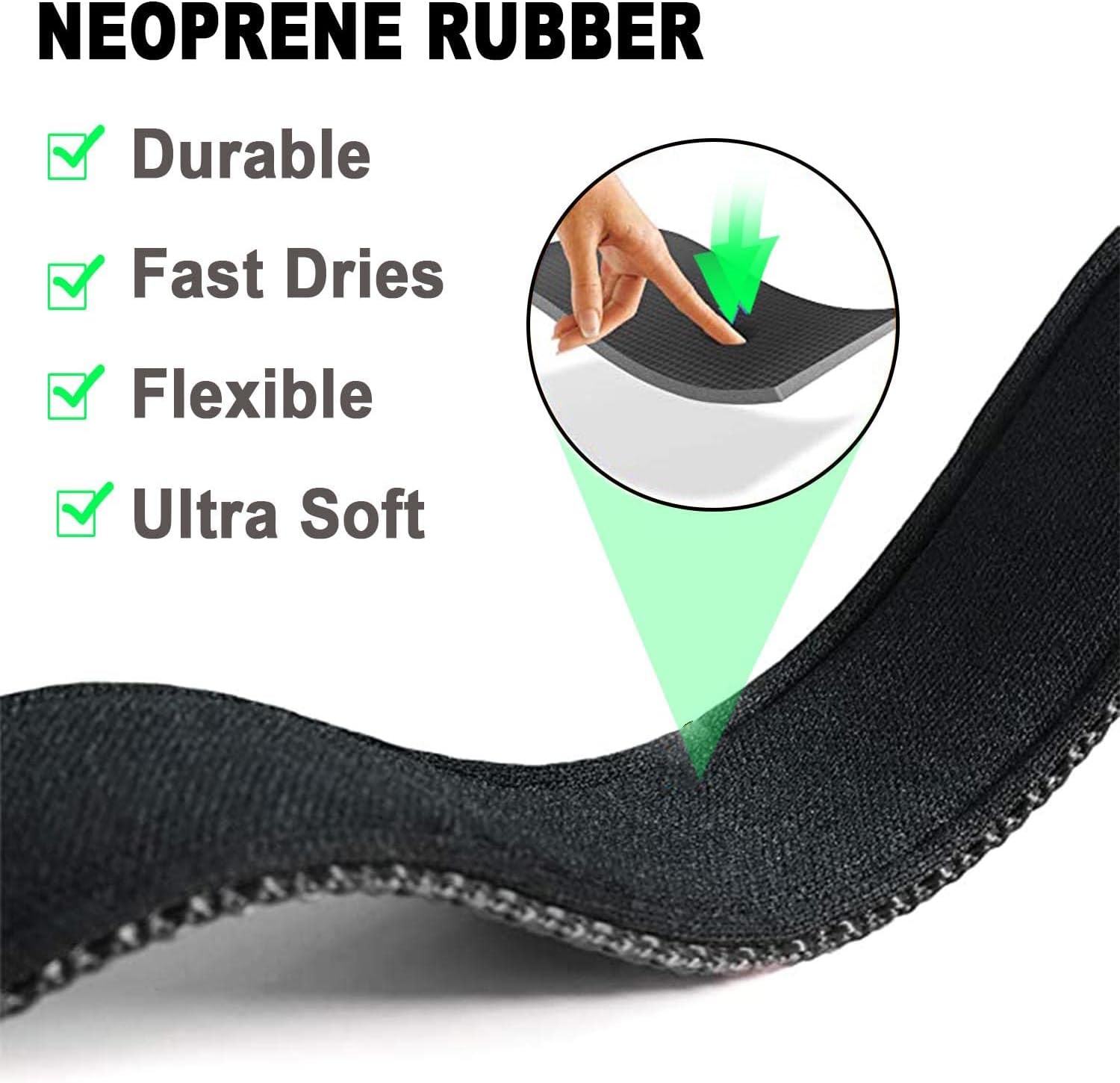 ATETEO Dog Collar, Reflective Adjustable Basic Dog Collar with Soft Neoprene Padding, Durable Nylon Pet Collars for Puppy Small Medium Large Dogs, Black, S: 9-14.2 inch 7