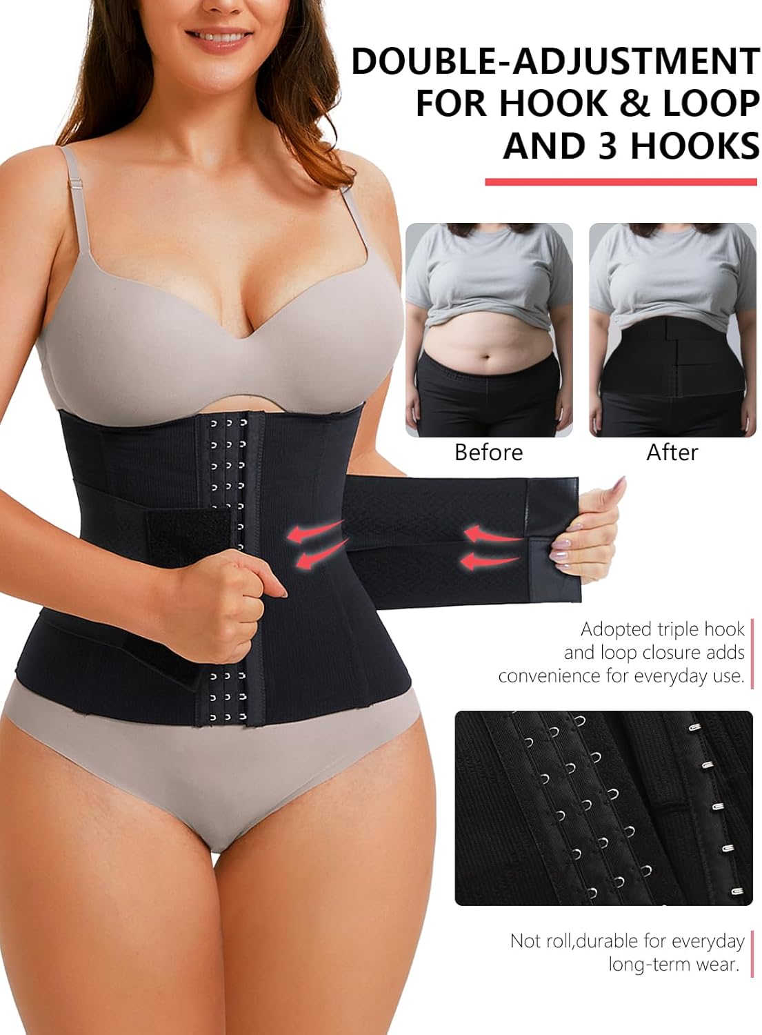 Waist Trainer for Women Tummy Control Corset Trimmer Body Shaper Belt Shapewear - Image 3