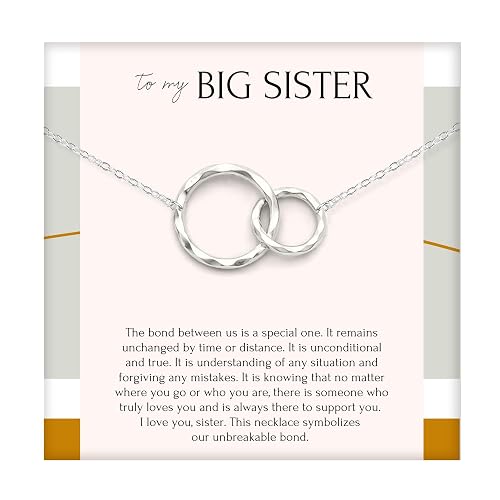 HOPE LOVE SHINE Sister Gift - Big, Little Sister Necklace,