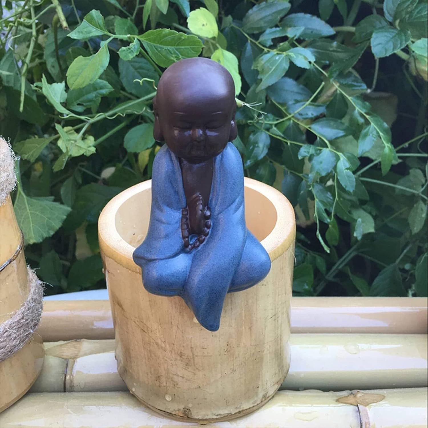 Bird Bath Garden Water Feature Water Features for the Garden Water Feature Pump Bamboo Fountains and Water Feature Gardens Add Luster to Your Zen Garden or Backyard,Green-2(40cm/15.7in)