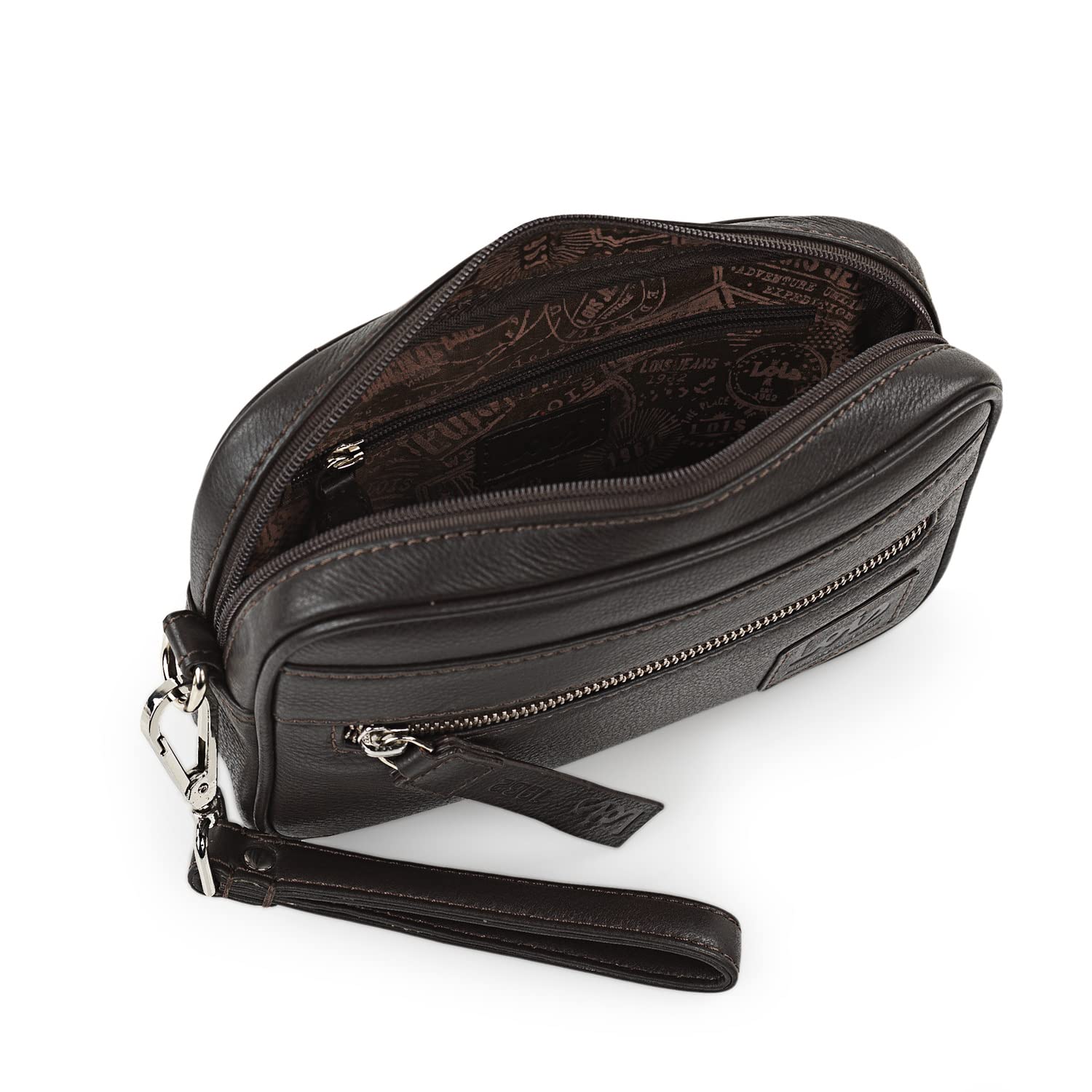 Lois - Bolso de Mano para Hombre Multifuncional de Piel