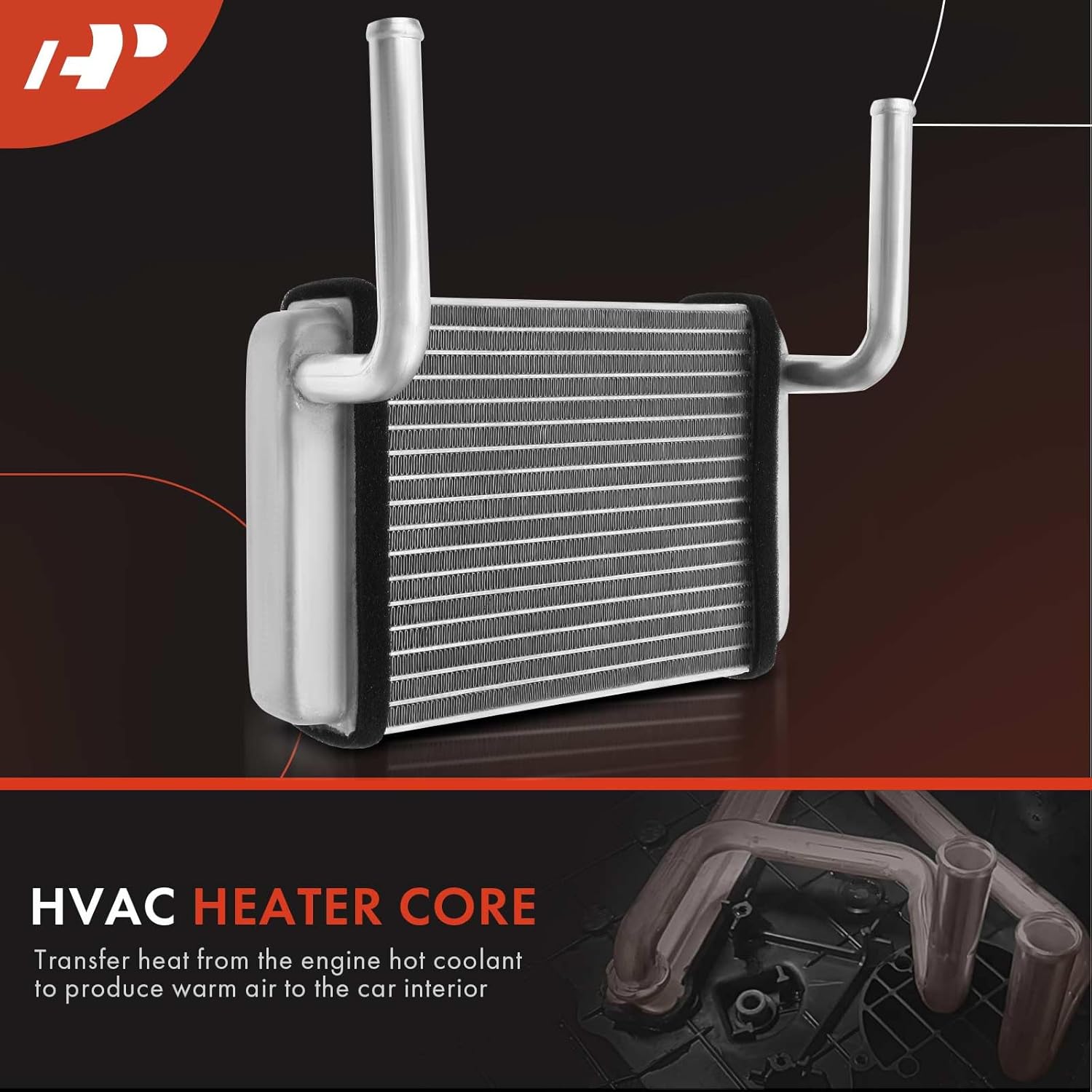 A-Premium Front HVAC Heater Core Compatible with Ford Fairlane 1965 Falcon Falcon Sedan Delivery 1963, Replace# C3AZ18476A