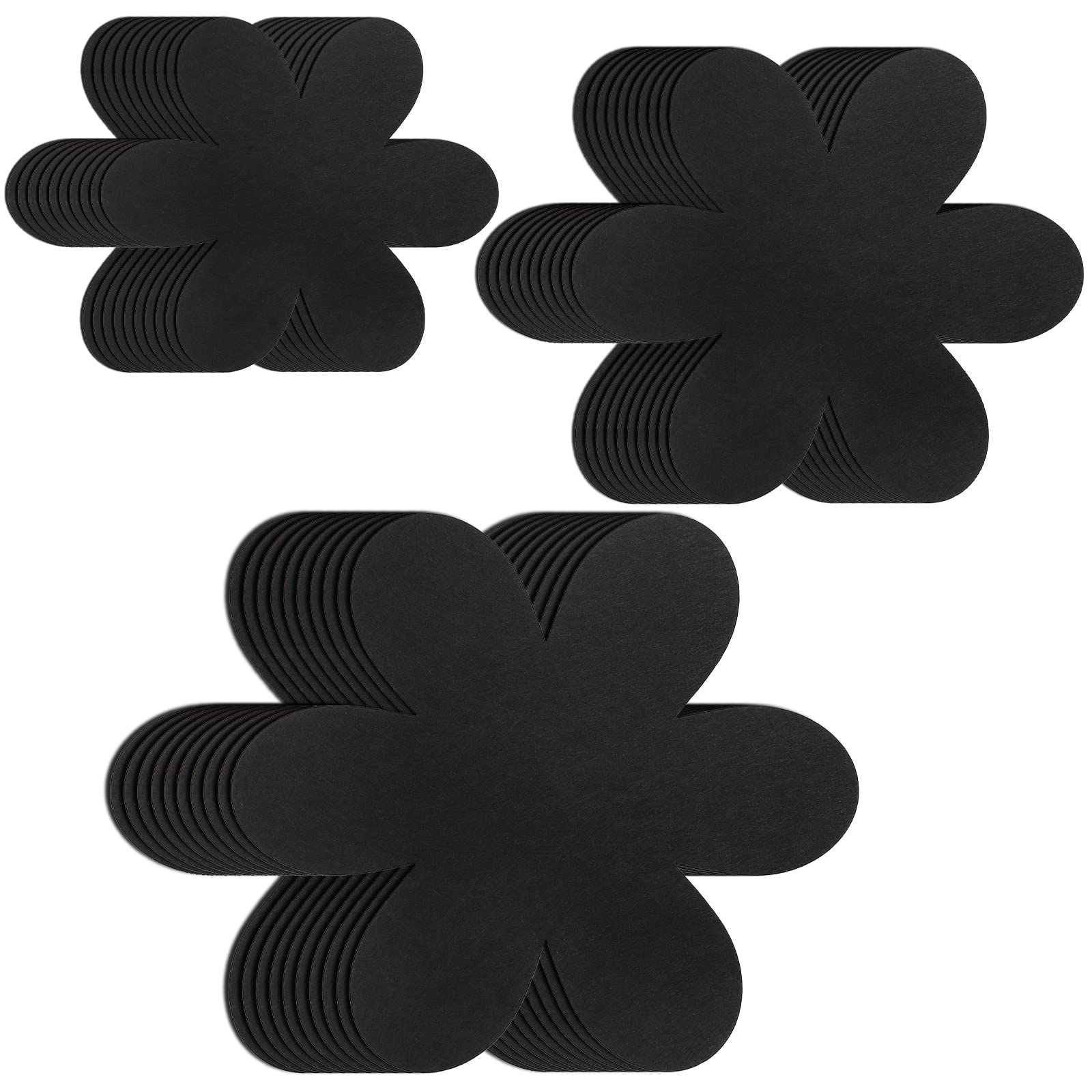 Cedilis 3-Piece Polyester Felt Pan Protector Set, Thick Anti-Slip Cookware Protectors in 3 Sizes, Hot Pads for Kitchen, Stackable for Storing, Black, Hexagonal
