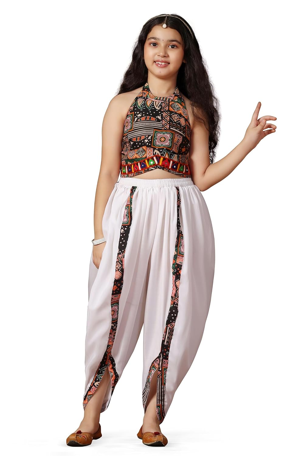 Fashion Dream Girls Cotton Blend Printed Crop Top and Dhoti Set |Kids Ethnic Set |Suit for girls - Review, Price and Buying Guide