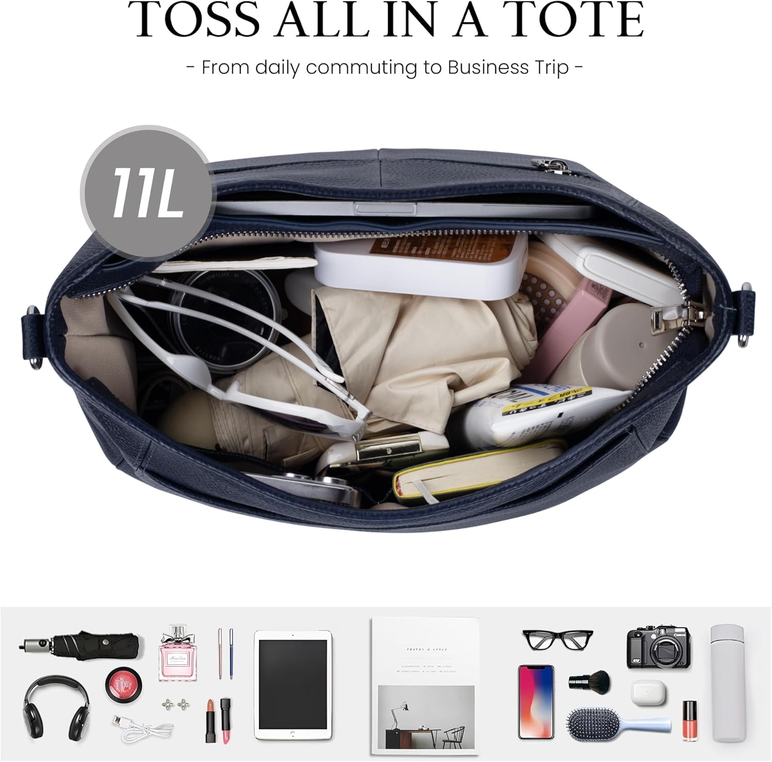 befen Genuine Leather Purse for Women Soft Leather Hobo Crossbody with 2 Detachable Straps Large Womens Purses And Handbags - Image 3