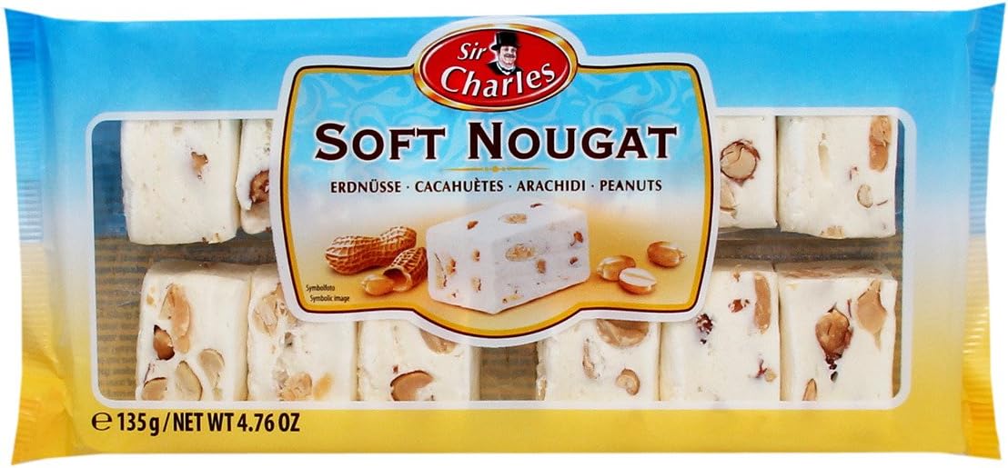 Sir Charles, Soft Nougat Snacks Minis With Peanuts 135g Tray (2 pcs)