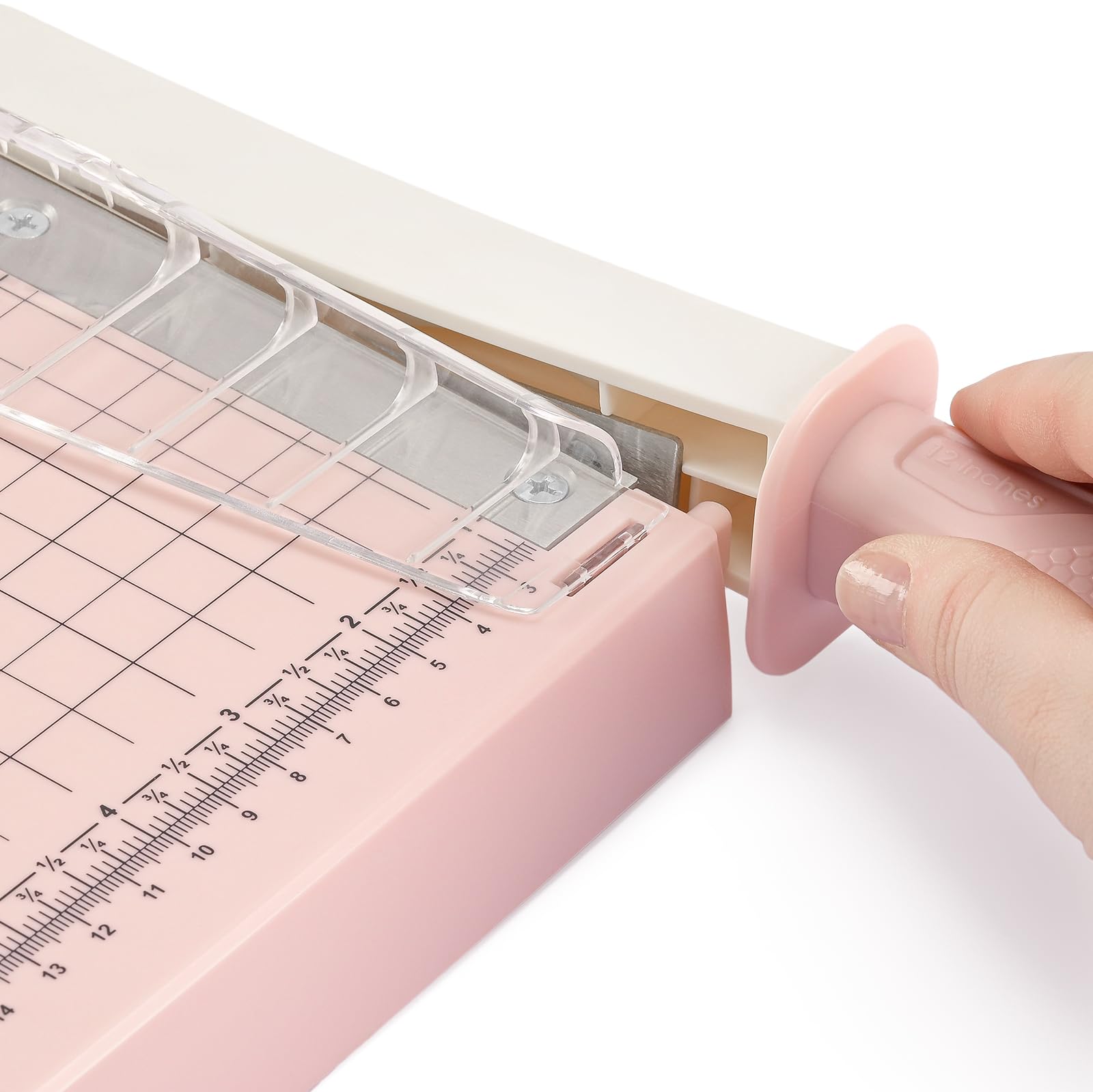 Vaessen Creative Massicot Guillotine 30 cm Rose - Coupe-Papier pour Scrapbooking Matériel, Papier Photo, Feuilles de Papier A4, A5 et A6, Création de Cartes et autres Loisirs Créatifs