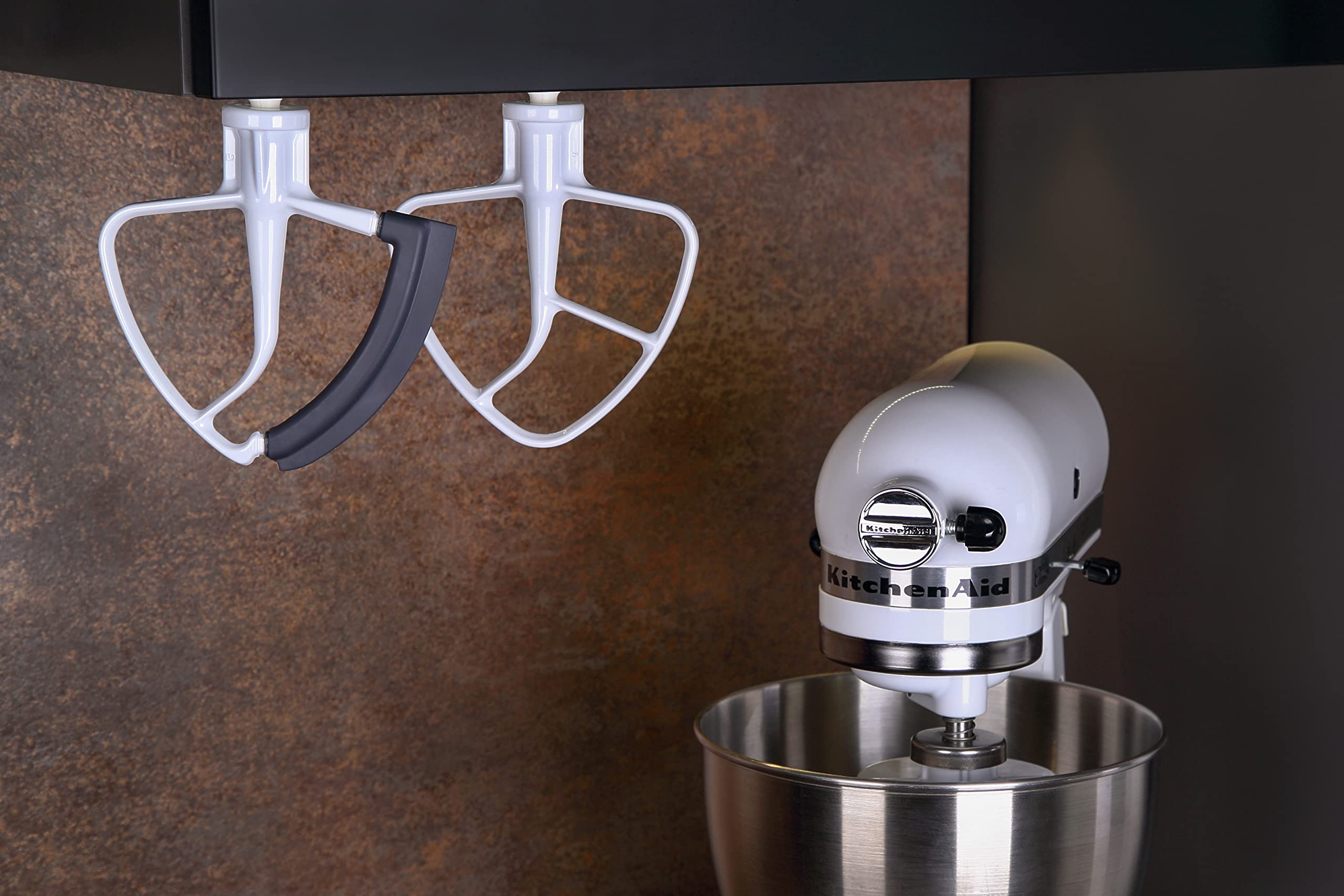 4 SZT. Uchwyt do przechowywania akcesoriów do KitchenAid, takich jak mieszadło płaskie, trzepaczka, hak do ciasta (Biały)