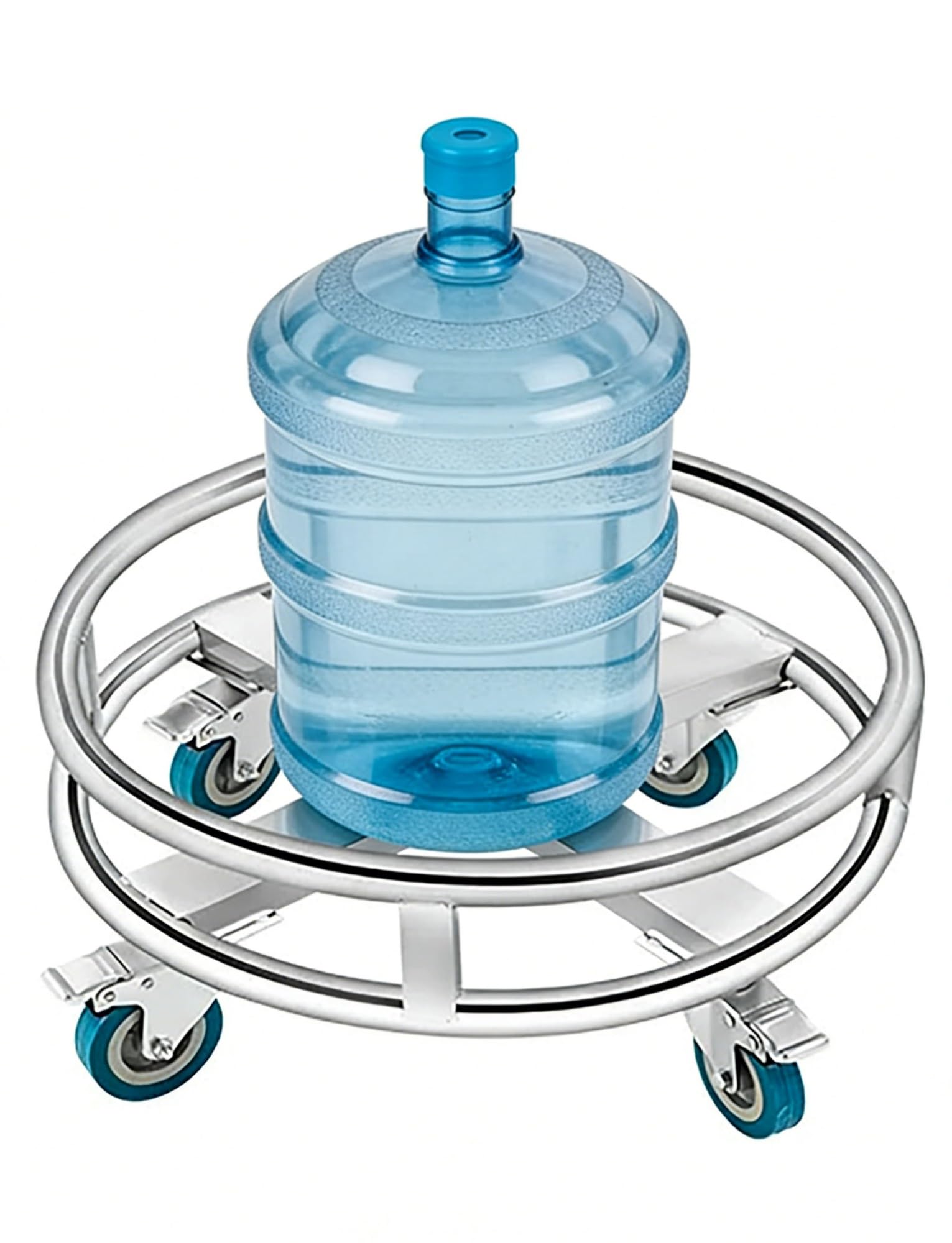 Carrello multiuso in acciaio inox resistente con ruote per secchi isolati, vaporiere, zuppe, pentole – versatile per uso commerciale e domestico (37 cm)