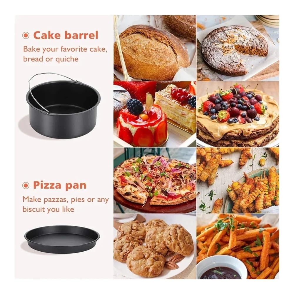 Airfryer pannen voor oven, 6 inch cakevorm, antiaanbaklaag met handvat