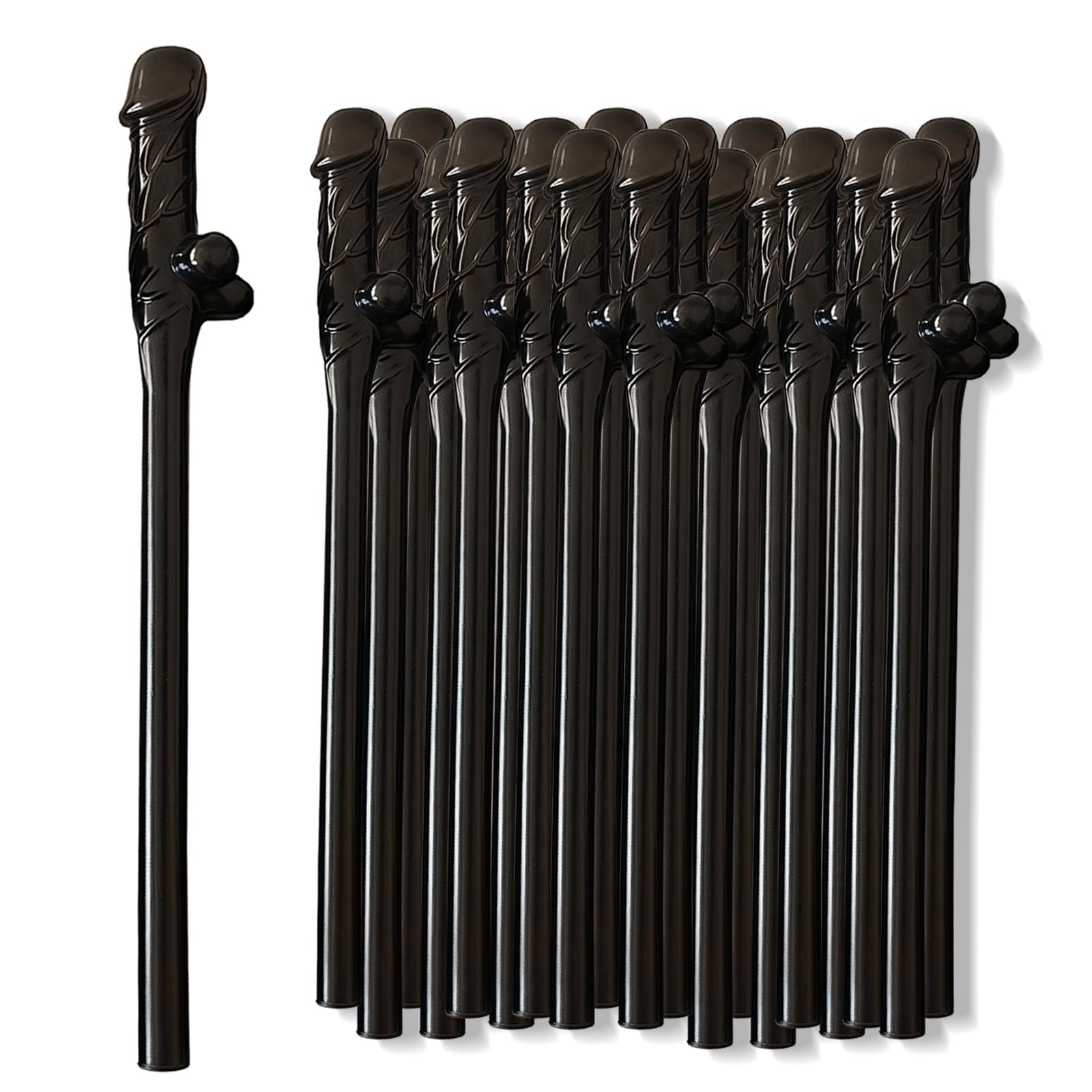Black Bride to Be Hen Party Straws Hen Do Straw Drinking,24pcs Bachelorette Cocktail Straws Reusable Straws for Parties,Naughty Drinking Straw for Bachelorette Birthday Wedding Hen Do Party Decoration