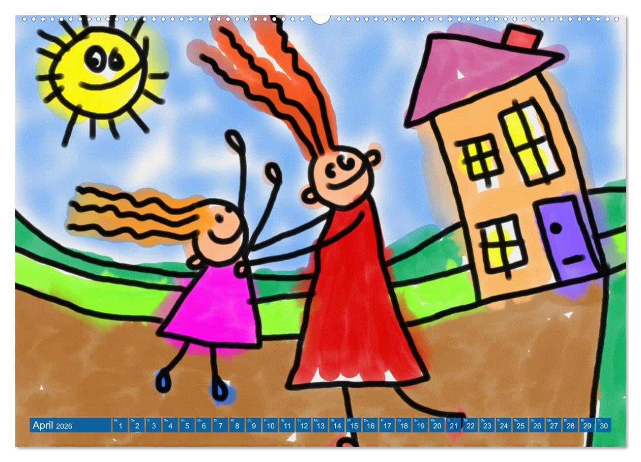 Spiel, Spaß und Freunde. Lustiger Kinderkalender (Wandkalender 2026 DIN A2 quer), CALVENDO Monatskalender: Lustige und farbenfrohe Motive für Kinder und Familien (CALVENDO Kunst)