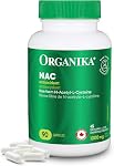 Organika Canadian-Made NAC (N-Acetyl-L-Cysteine) 500mg- Supports Antioxidant Glutathione Levels, Immune System Support, Liver and Detox Support- 90 caps