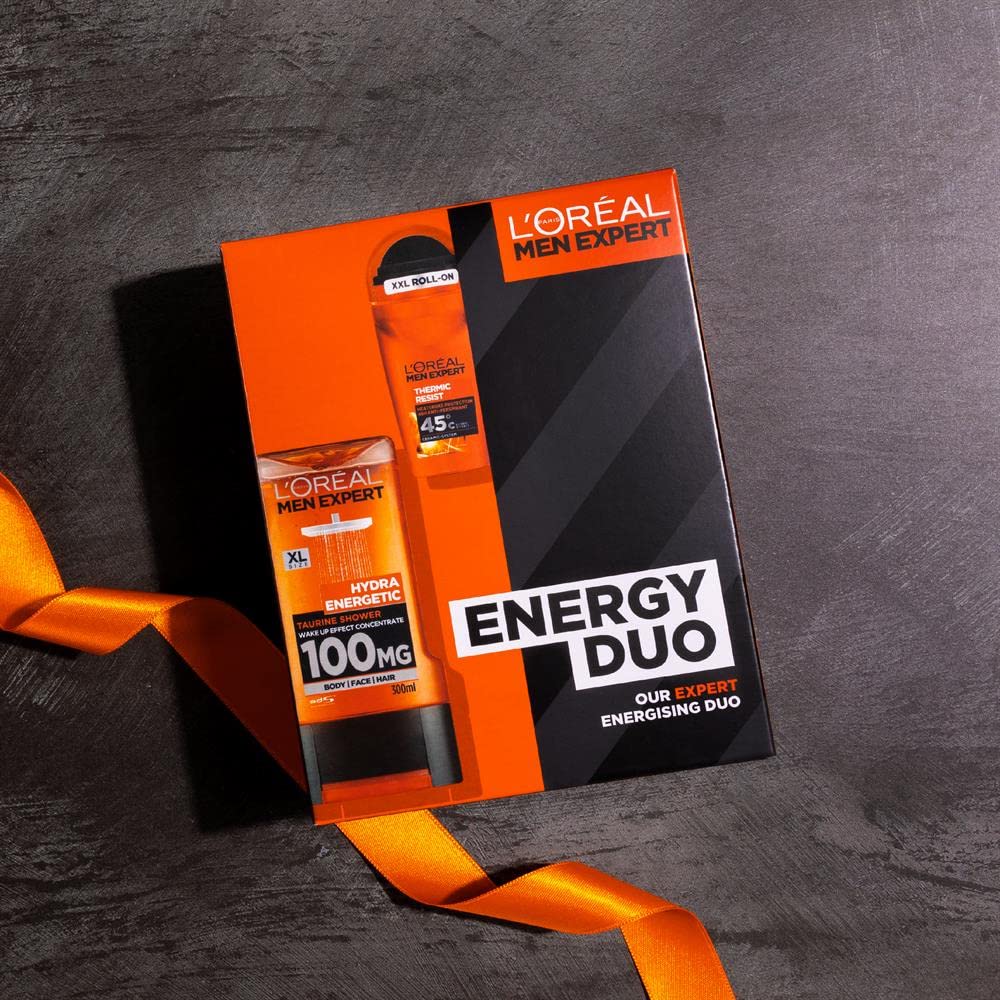 L'Oreal Men Expert Energy Duo Gift Set - 1x Hydra Energetic Shower Gel, 1x Thermic Resist Anti-Perspirant Roll On Deodrant - Image 3