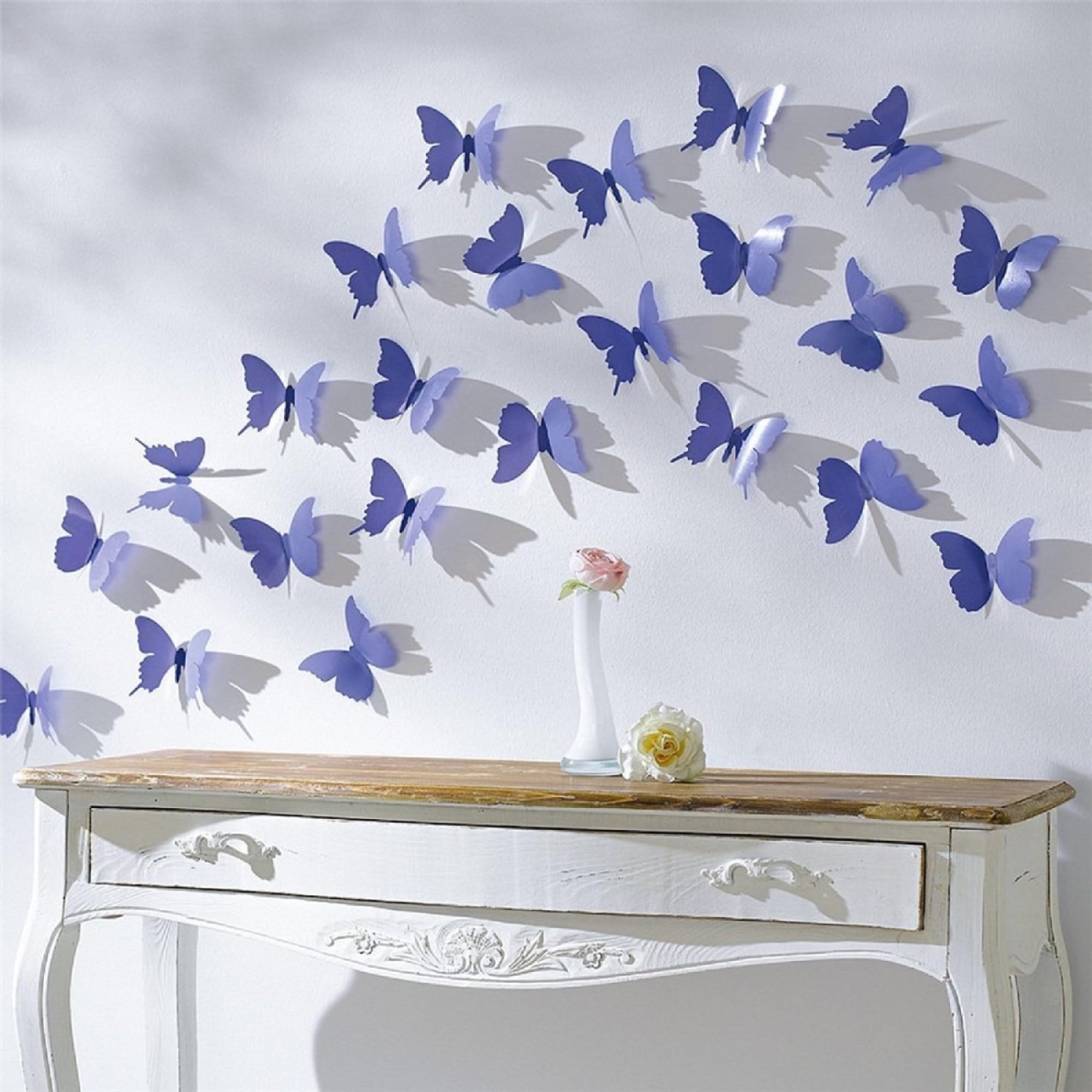 JAAMSO ROYALS Dark Blue 3D Butterfly Stickers for Wall, Butterfly Decoration Items, Butterfly Stickers, Butterfly Wall Decor, Butterflies, Butterflies for Wall Decoration 12 Piece (13 cm x 15 cm) (B076X6SGWK) Amazon Price History, Amazon Price Tracker