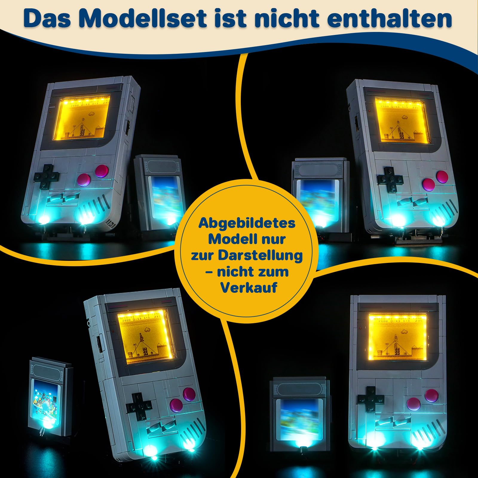 LocoLee Licht-Kit Kompatibel mit Lego 72046 Game Boy (Kein - Lego-Set) Dekorative Beleuchtung Set Compatible with Lego Game Boy