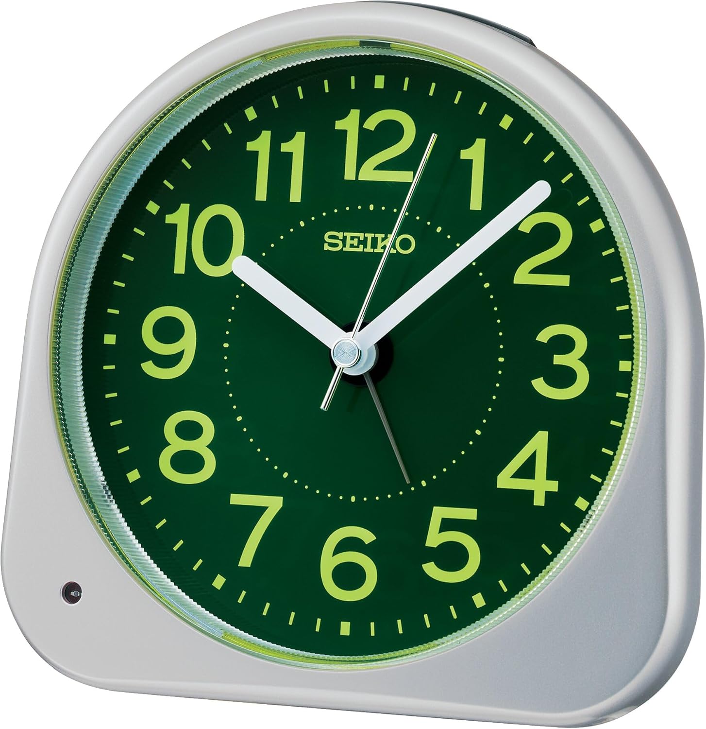 Seiko Clock KR525W Alarm Clock, Analog Clock, Night Visible, White, 4.5 x 4.5 x 2.6 inches (113 x 116 x 66 mm)