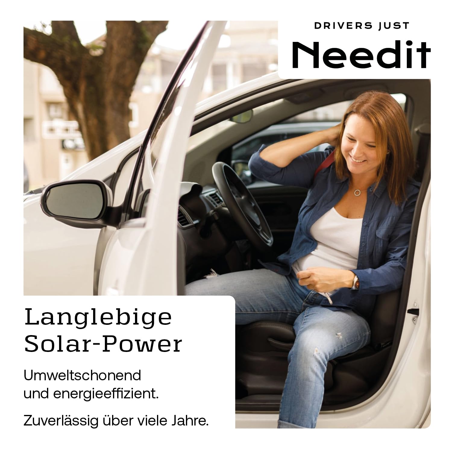 Needit Park Micro Solar elektronische Parkscheibe [NEUES Modell 2025] I unendlich Energie, Null Batteriewechsel | einzige Parkscheibe in Deutschland mit integriertem wiederaufladbarem Akku | blau