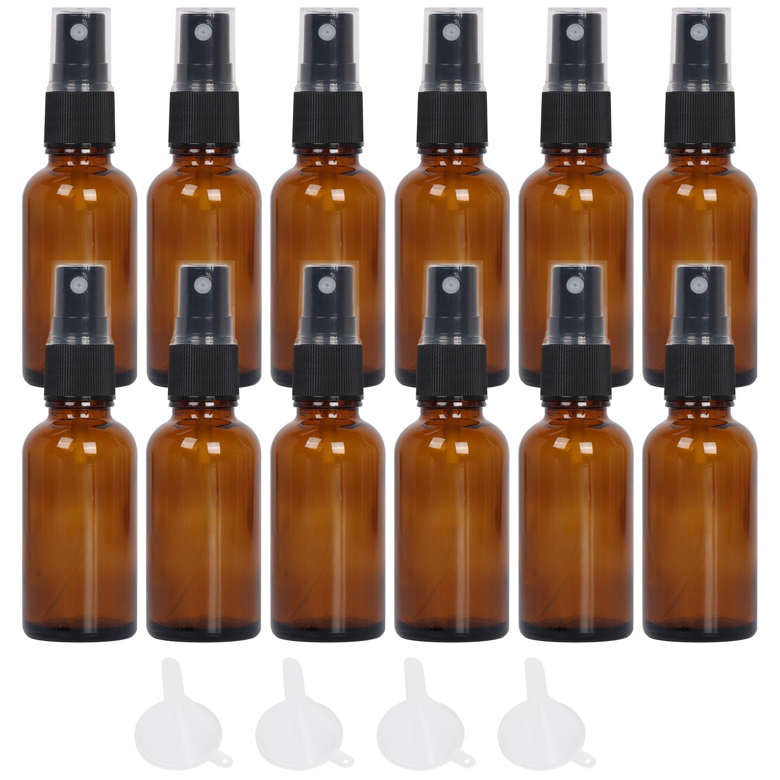 Topsky 12 x 30 ml butelki ze spryskiwaczem puste, mają funkcję rozpylania i działanie antyultrafioletowe, do olejków eterycznych, perfum, stałych (brązowe)