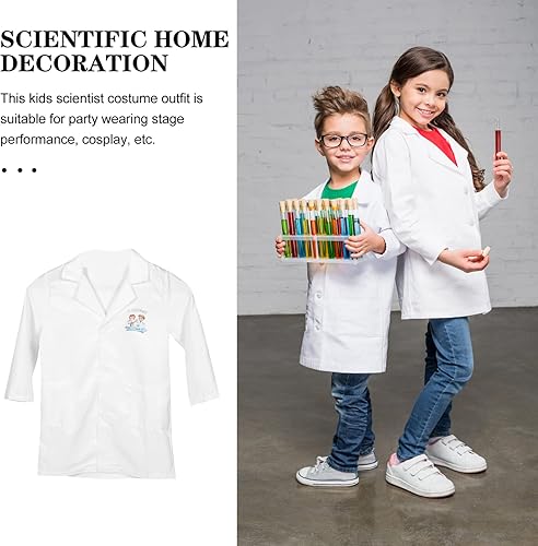 Miniatura 6 de Kisangel Abrigo de laboratorio para niños, juego de rol, juego de química, decorativo para proyectos escolares, disfraces, kits de ciencia